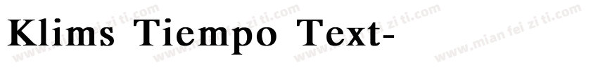 Klims Tiempo Text字体转换